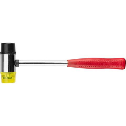 Молоток жестянщика с металлической рукояткой (35 мм, боек резина/пластик) Top Tools 02A330