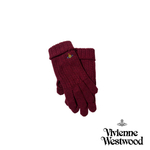 VIVIENNE WESTWOOD ПЕРЧАТКИ БОРДОВЫЕ С ОТВЕРСТИЯМИ ДЛЯ ПАЛЬЦЕВ