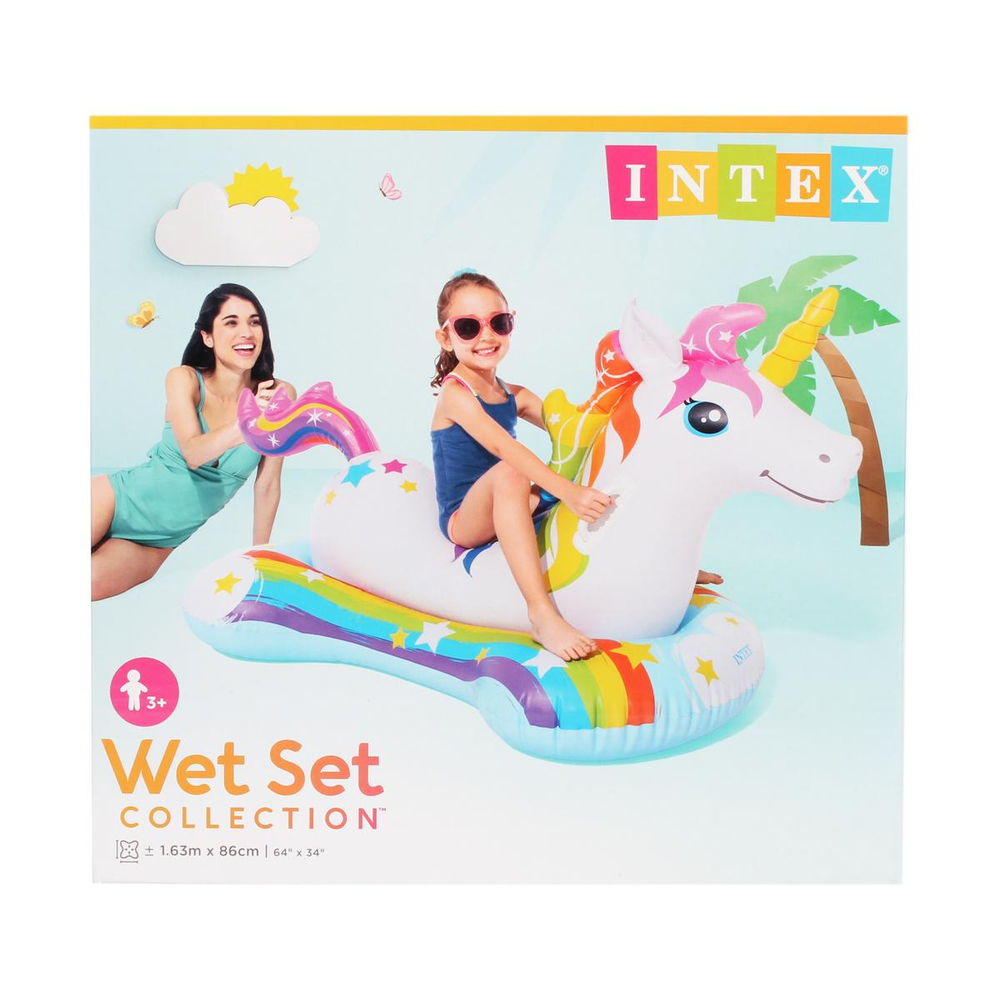 Игрушка для плавания верхом Единорог 163х86см 3+ 57552 (Intex)