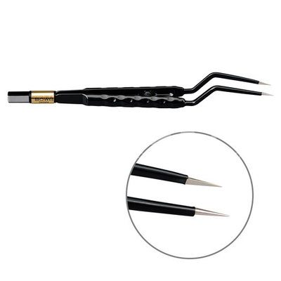 Пинцет биполярный байонетный антипригарный BOWA NON-Stick-Gold сферическая рукоятка, длина 180 мм, наконечники 0,3 мм, разъем евростандарт