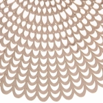 Салфетка плетеная 38см «Кружева» золото