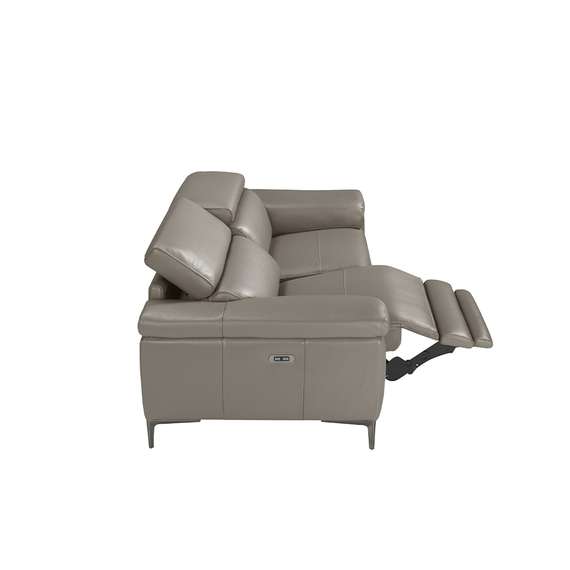 Трехместный диван с реклайнером Angel Cerda 5320-3P, серая кожа