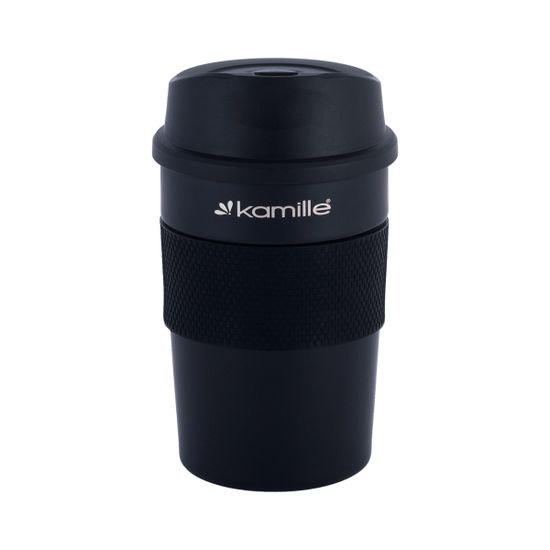 Термокружка 480 мл. из нержавеющей стали Kamille KM 2049A с TPR вставкой