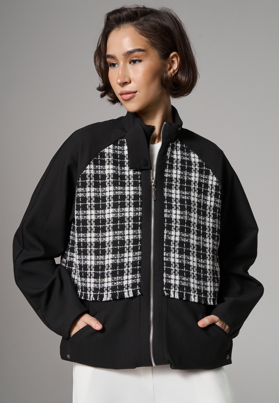 Бомбер удлиненный