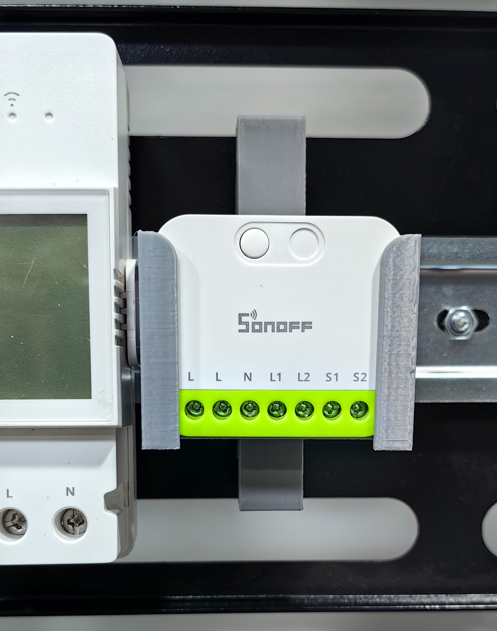 Крепеж на DIN-рейку горизонтальный ( MINI-ZB/2GS DUO, MINI-ZB/DIM)