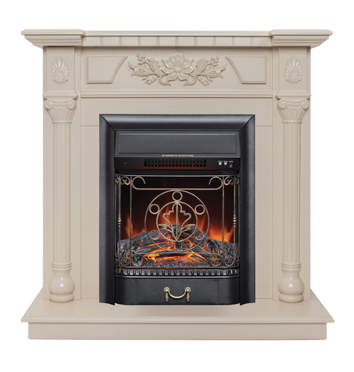 Каминокомплект Real Flame Dacota WT с очагом Majestic Lux Black (без пульта)