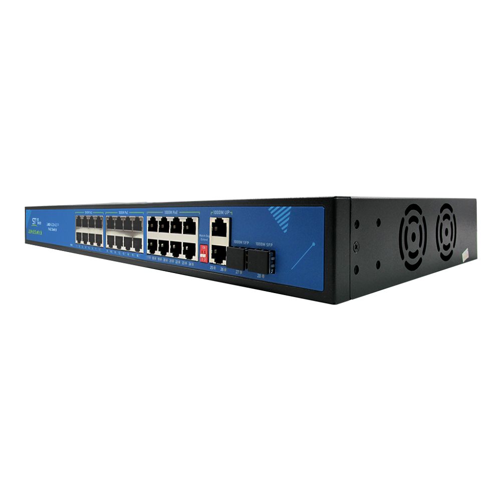 Коммутатор на 24 PoE порта ST-S242POE (24G/2G/2S/300W/AB) PRO v3 (пп969)