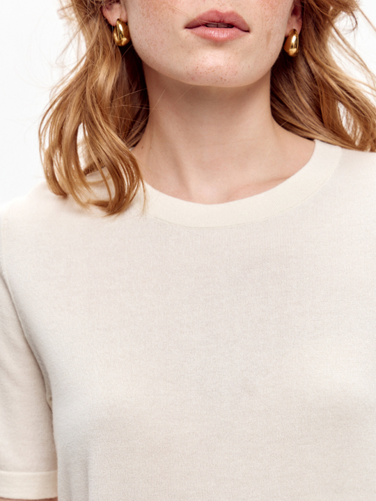 Футболка из шелка и кашемира