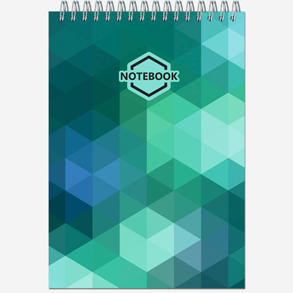 Блокнот формат А5 80 листов на металлическом гребне "Яркий Офис"