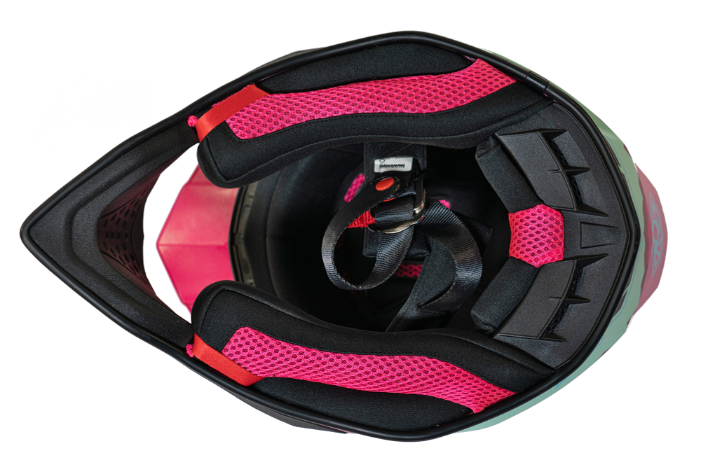 Мотошлем ROQVI QUINN розовый/голубой глянцевый (Мотошлем ROQVI QUINN розовый/голубой глянцевый)