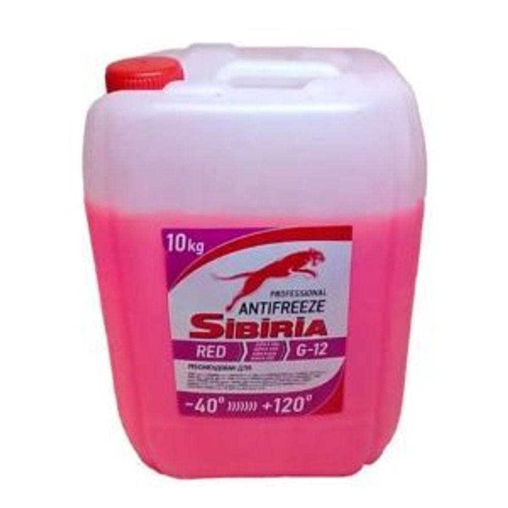 Охлаждающая жидкость красного цвета SIBIRIA  G-12+ - 40*С   10 кг