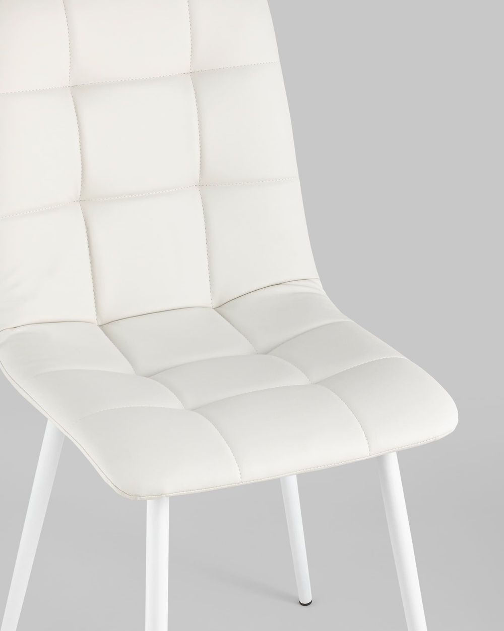 Стул Oliver экокожа белый белые ножки 2 шт