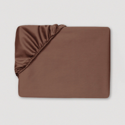 Постельное белье 2 спальное евро Сlaire&Caroll Lune коричневое с бежевым кантом