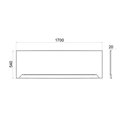 Фронтальная панель Тритон 170 (к ваннам Аура/Тори/Прага/Алекса/Джена)