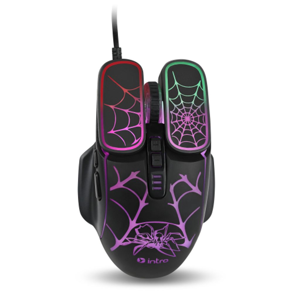 Мышь Intro MG520 игровая проводная 1200-3600dpi черная | Мыши