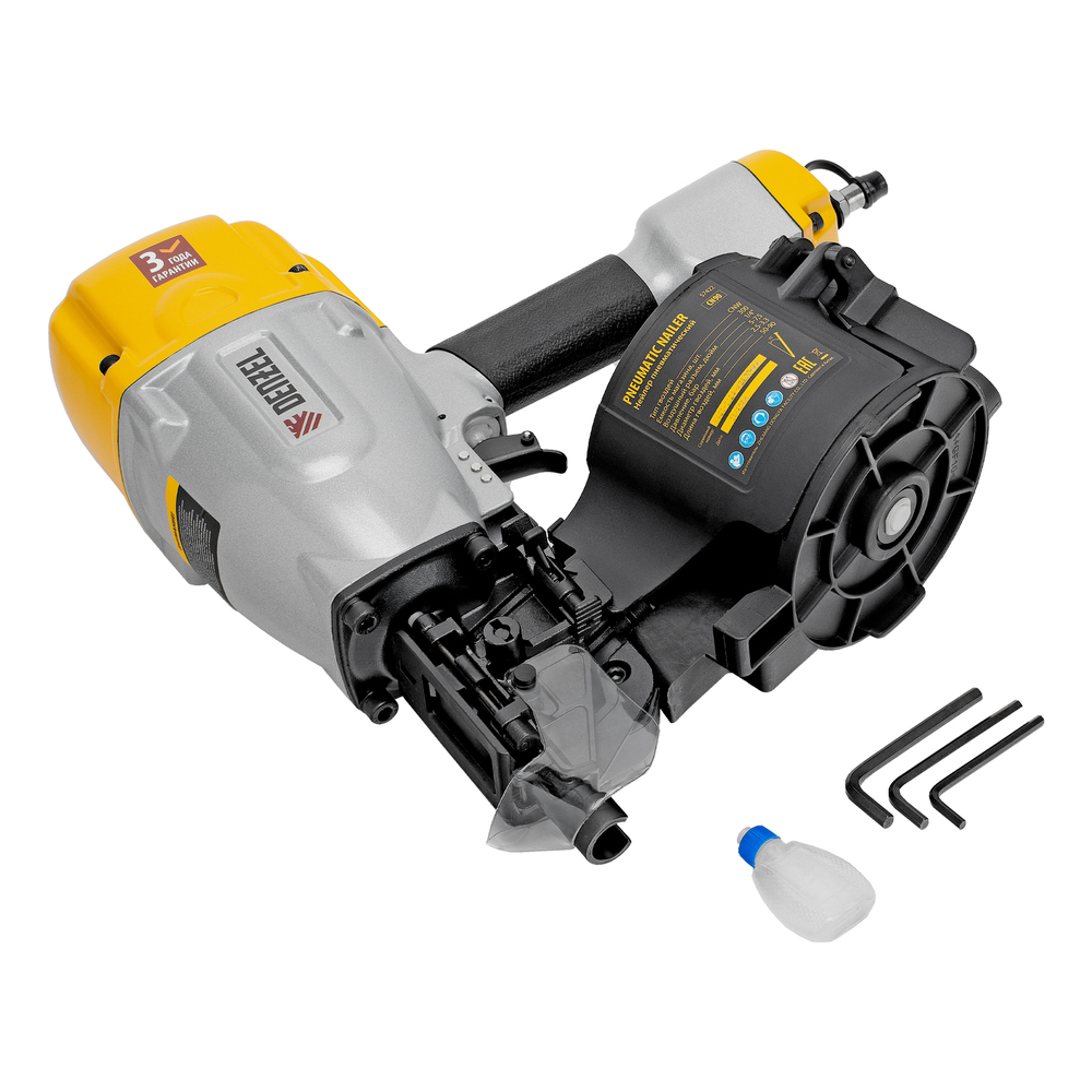 Нейлер пневматический CN90 для гвоздей CNW от 50 до 90 мм// Denzel