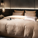 КПБ на резинке Сатин-Жаккард Тессоро MTR007, Евро, 4 наволочки, простынь 160*200*30