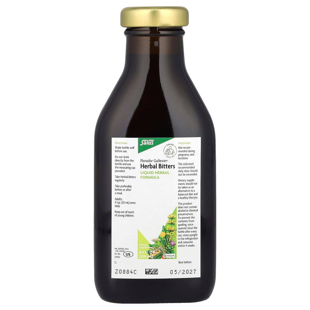 Floradix, Gallexier® травяная горькая настойка, 250 мл (8,5 жидк. Унции)