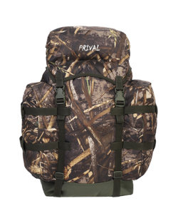 Рюкзак туристический Prival Кузьмич 70, камуфляж Лес