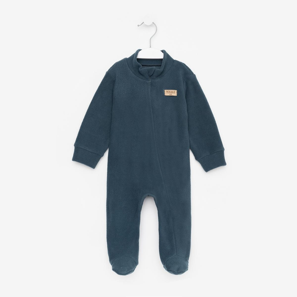 Комбинезон д/мальчика флис, р.86 темно-серый 9210487 (MINAKU)