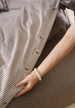 Постельное белье семейное Luxberry Лен и Хлопок белое/коричневое