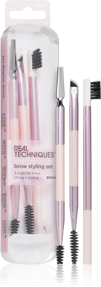Real Techniques RT 601 brush for eyebrows + RT 603 Mini brush for eyebrows + RT 605 applicator for eyebrows + RT 606 angled eyebrow brush + RT 607 eyebrow brush for fixation and shape Original Collection Brow