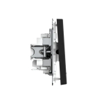 ARTGALLERY 1-клавишный ВЫКЛЮЧАТЕЛЬ с подсветкой, 10АХ, механизм, быстрозажим. клем., КАРБОН