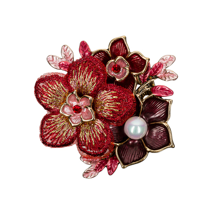 Брошь Shadore Букет XZ1442.9 R/G