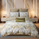 КПБ Сатин Премиум на резинке CPAR055, Евро, 4 наволочки, простынь 160*200*30