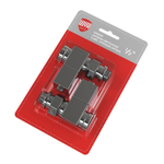 Набор дизайн-вентилей Royal Thermo CUBE прямой (хром) 1/2"