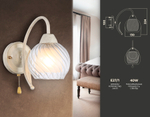 Настенный светильник TR3074 WH/GD белый/золото E27 max 40W 224*130*250