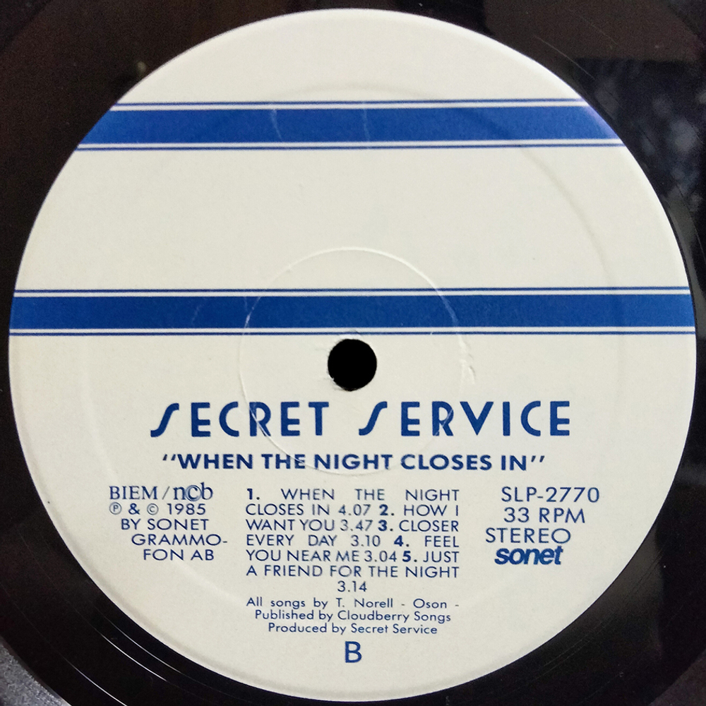 Secret Service / When The Night Closes In (LP)