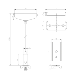 Подвес MAG-HANG-ORIENT-L2000 (WH-SL) (Arlight, Металл) 036050