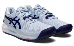 Женские Кроссовки теннисные Asics Gel-Resolution 8 W- soft sky/dive blue