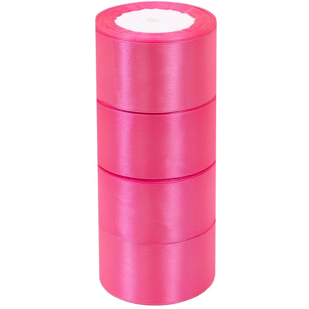 Лента атласная 5см*22,85м РОЗОВЫЙ