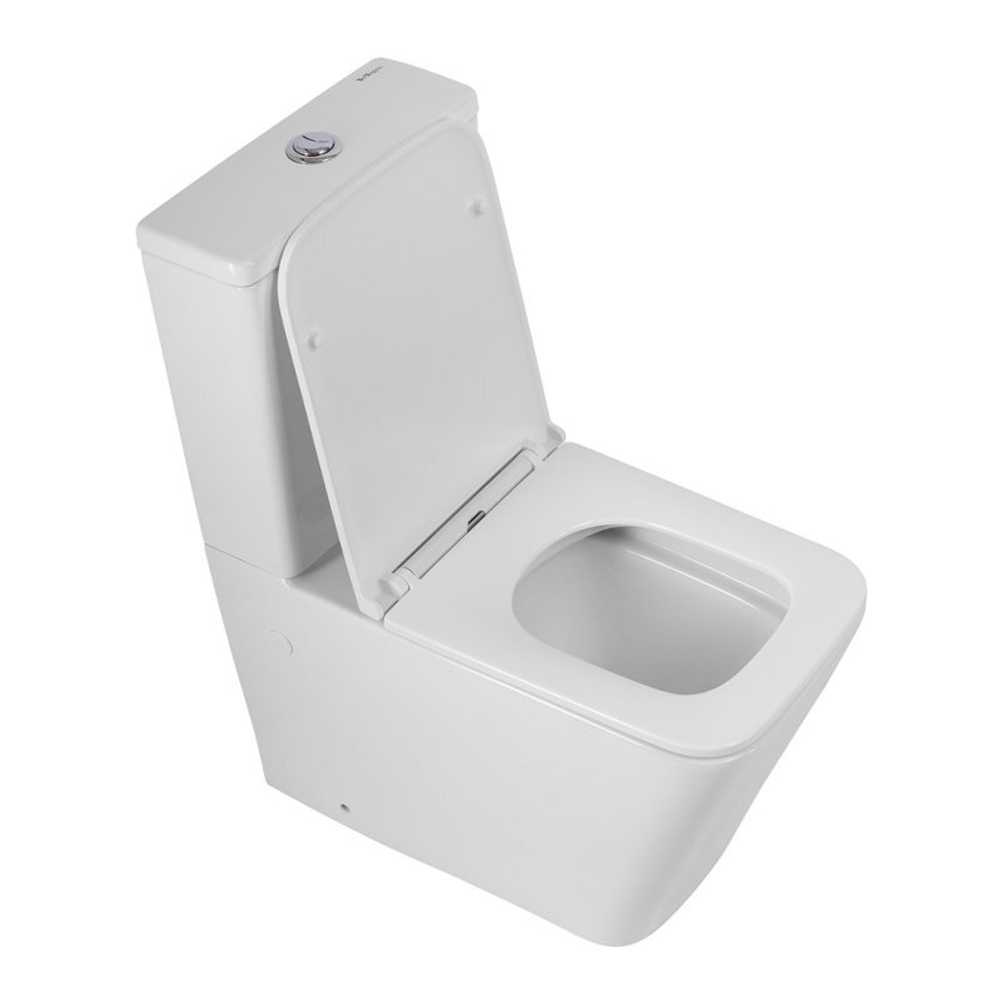 Унитаз-компакт безободковый BelBagno Ardente-R BB02093CPR/SC с крышкой-сиденьем микролифт, белый