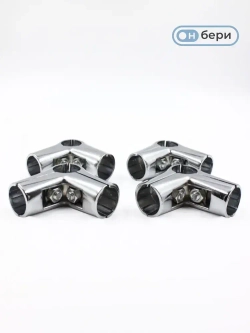 Соединитель угловой трех труб к системе Joker, UNO 04, КОМПЛЕКТ 4ШТ