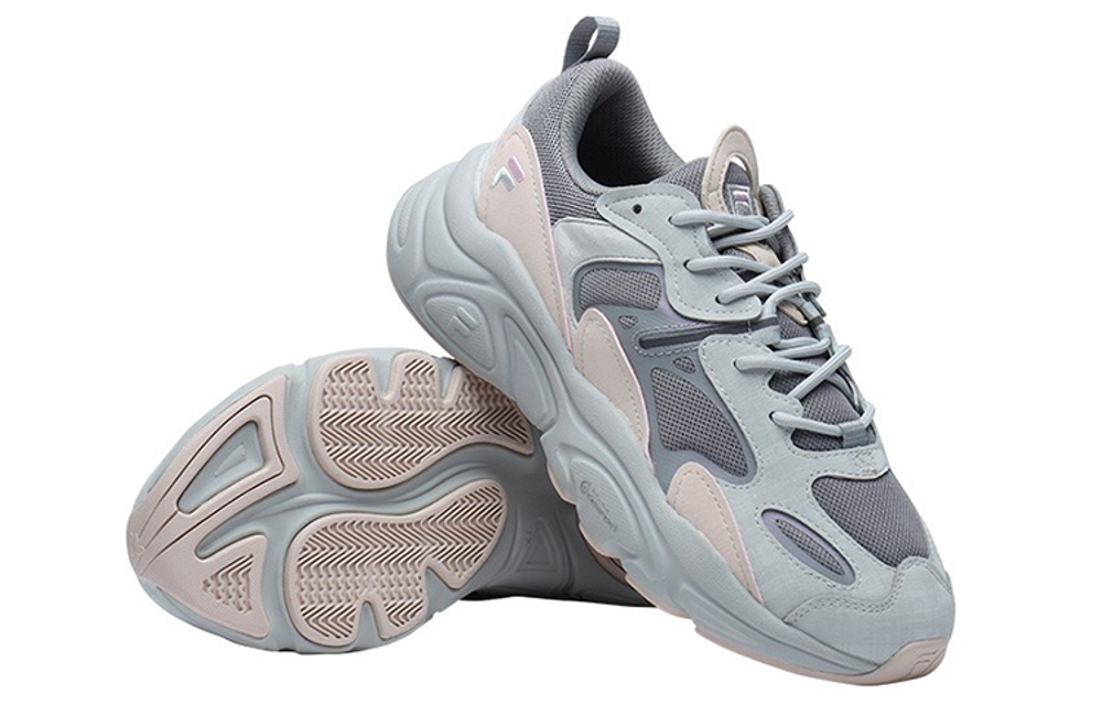 FILA Mars 2 comfortable and versatile shock absorption, non-slip and wear-resistant low-top daddy shoes women's gray