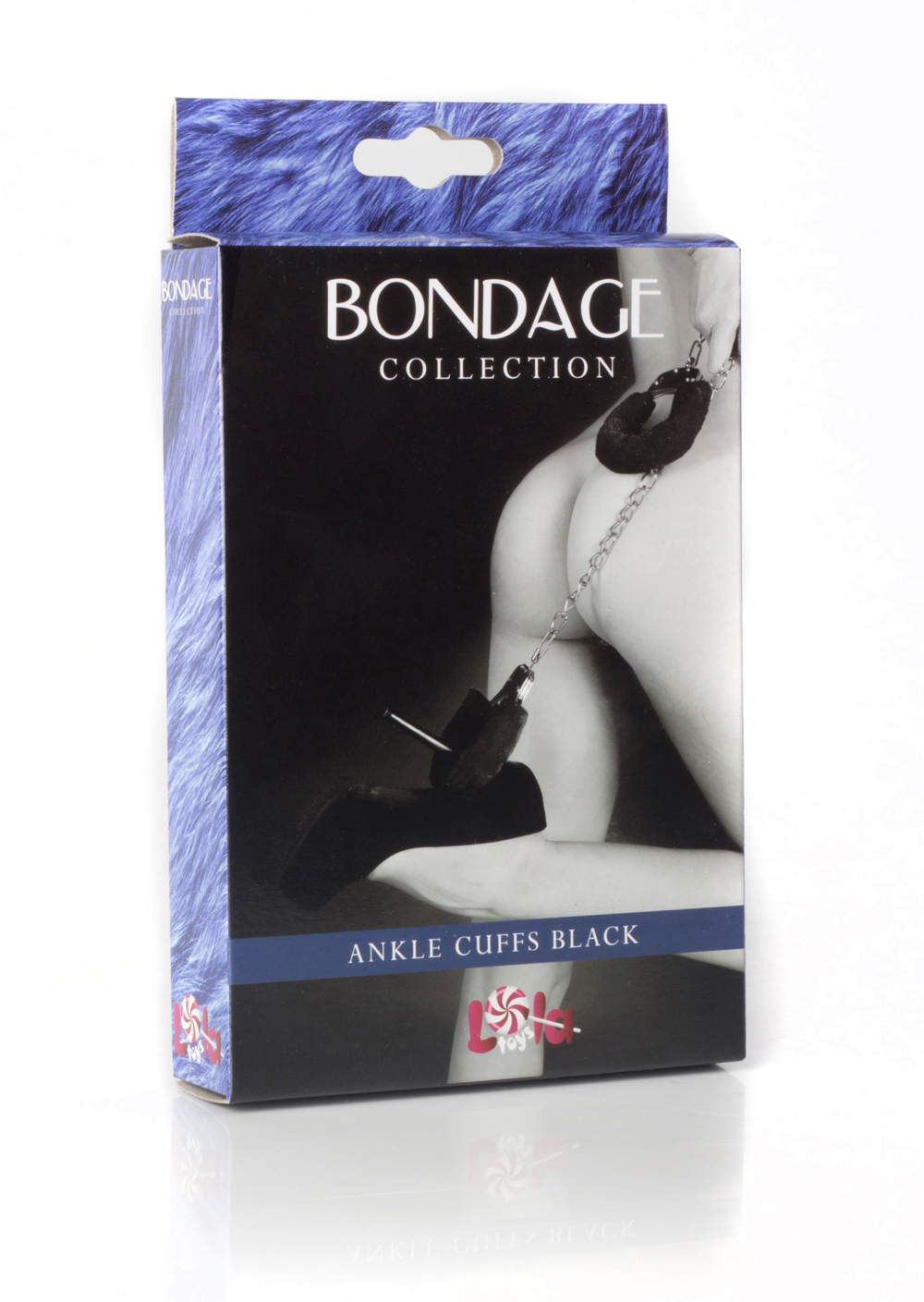 Меховые оковы на ноги BONDAGE черные 1020-01lola