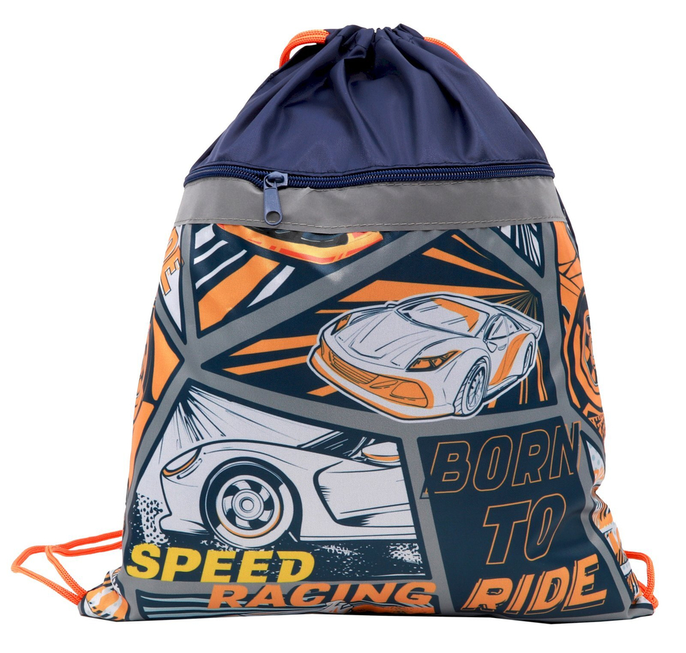 Мешок для обуви ПандаРог Speed, 36х44 см,1 отделение, запечатка, светоотражающая полоса