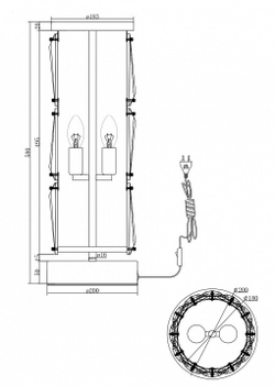 Настольная лампа Maytoni MOD043TL-02G
