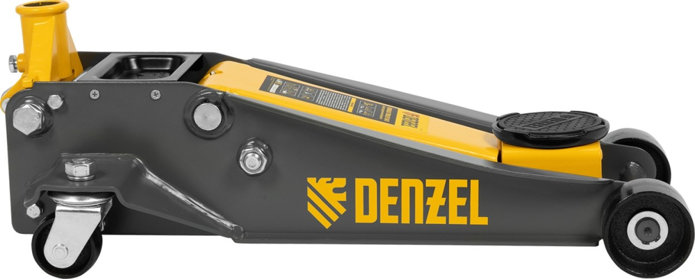 Домкрат подкатной Denzel 51260 гидравлический 3 т, 125-470 мм, быстрый подъем