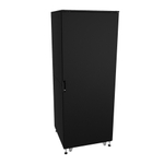 Шкаф напольный разобранный 19'' IT-CQE-N 32U 600x1000мм, крыша с вырубкой, сплошная металл и сплошная металл, одинарные боковые панели, черный RAL9005