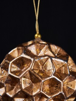 Шар 13см ChristmasDeLuxe блестящий розовое золото