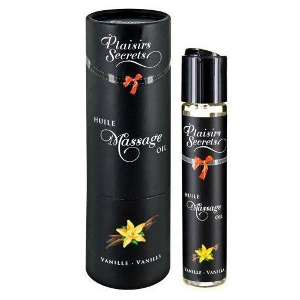 Массажное масло с ароматом ванили Plaisir Secret Huile de Massage Gourmande Vanille 59мл