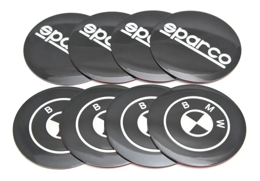 Наклейка на колпак 9см (SPARCO) (к-т 4шт) KING
