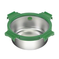 Контейнер стальной круглый Click Steel, 1,5 л, зеленый