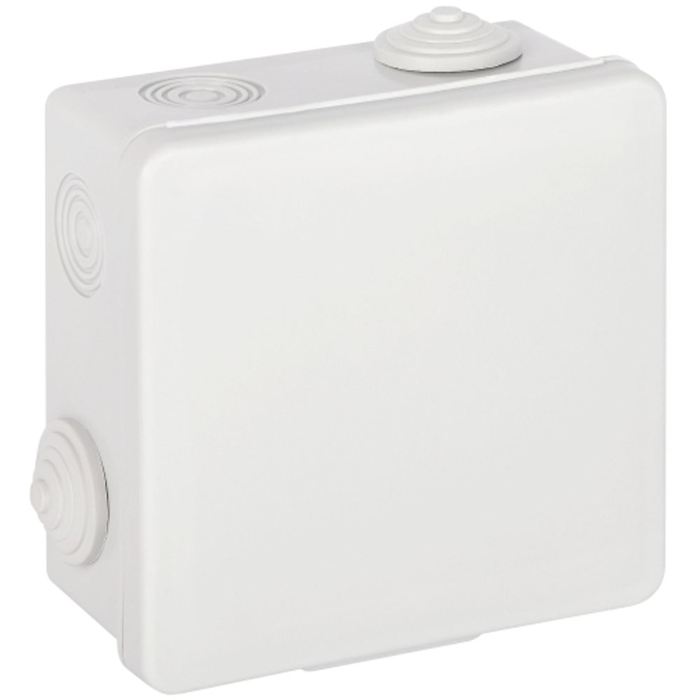 Распаячная коробка ЭРА KOR-100-100-50-8g открытой установки серая 100х100х50мм с гермовводами 8 вх. IP54