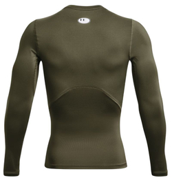 Термобелье Under Armour HeatGear Armour Comp Long Sleeve - marine green/white