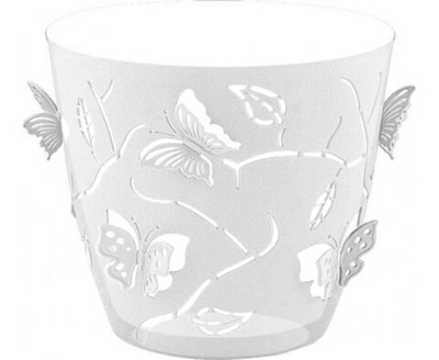 Кашпо для цветов двойное декоративное Butterflies, горшок цветочный бабочки 3D, 1 шт